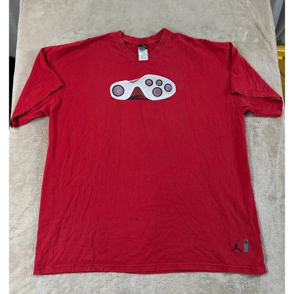 Y2K Air Jordan‎ XX 20 Sneaker Graphic T-Shirt Mens 2XL  Red Cotton Tee
